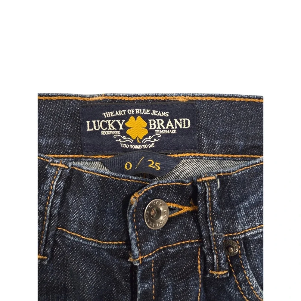 Lucky Brand Sweet‎ N Straight Dark Wash Jeans Womens Size 0/25 Mid Rise Straight